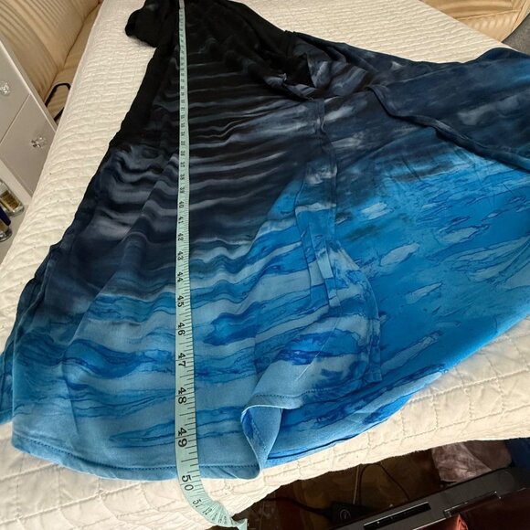 River + Sky Sayulita Duster Blue Orchid Tie-Dye Open Front Lightweight Kimono Ca - Picture 7 of 8